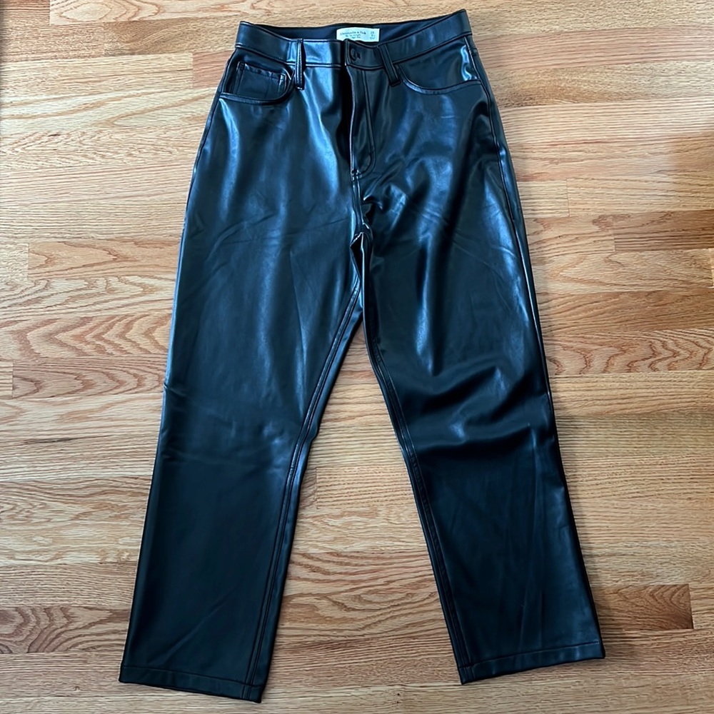 A&F vegan leather pants